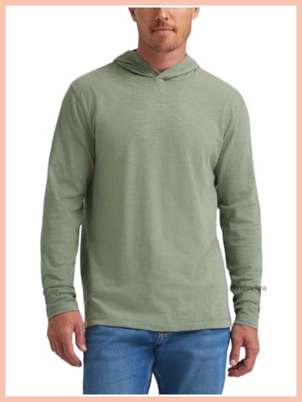 Men's 100% Cotton Hooded Pullover Sweatshirt Long Sleeve Casual